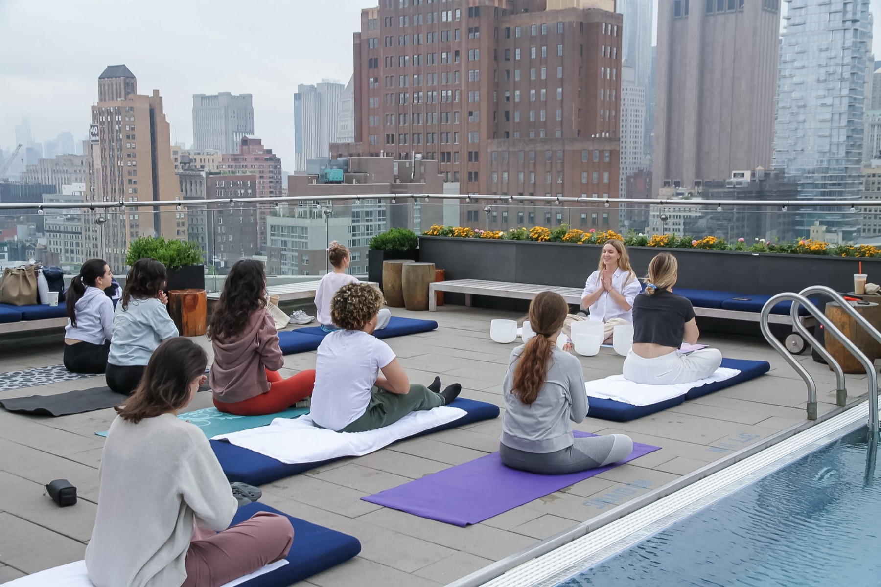 A rooftop sound bath